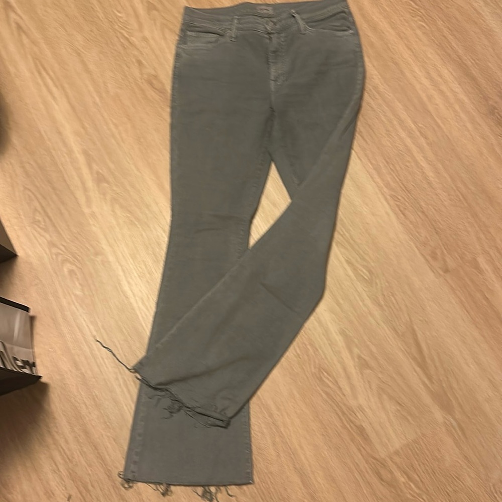 MOTHER Women's Boot Cut Jeans in Olive Gray
